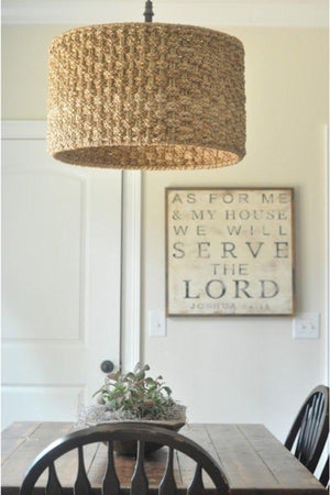 Bohemian Basket Knitted Rope Chandelier - Swordslife
