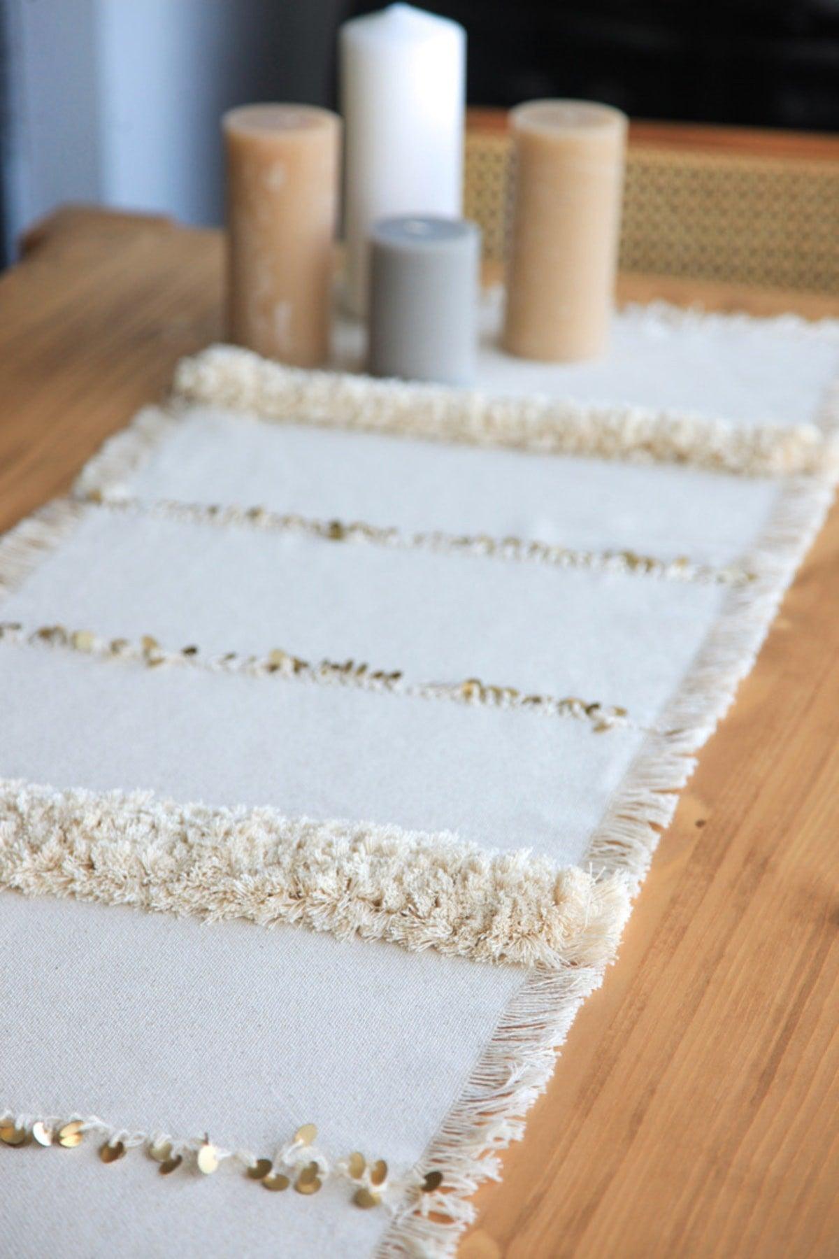 Boho Runner Decorative Handmade Punch Gold Stamp Table Presentation Bohemart - Swordslife