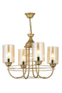 Bolivar 4-Piece Tumbled Cylinder Glass Luxury Upward Facing Chandelier - Swordslife