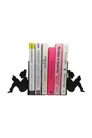 Stylish And Decorative Metal Book Holder With Reading Girl Figure, Book Support - Swordslife