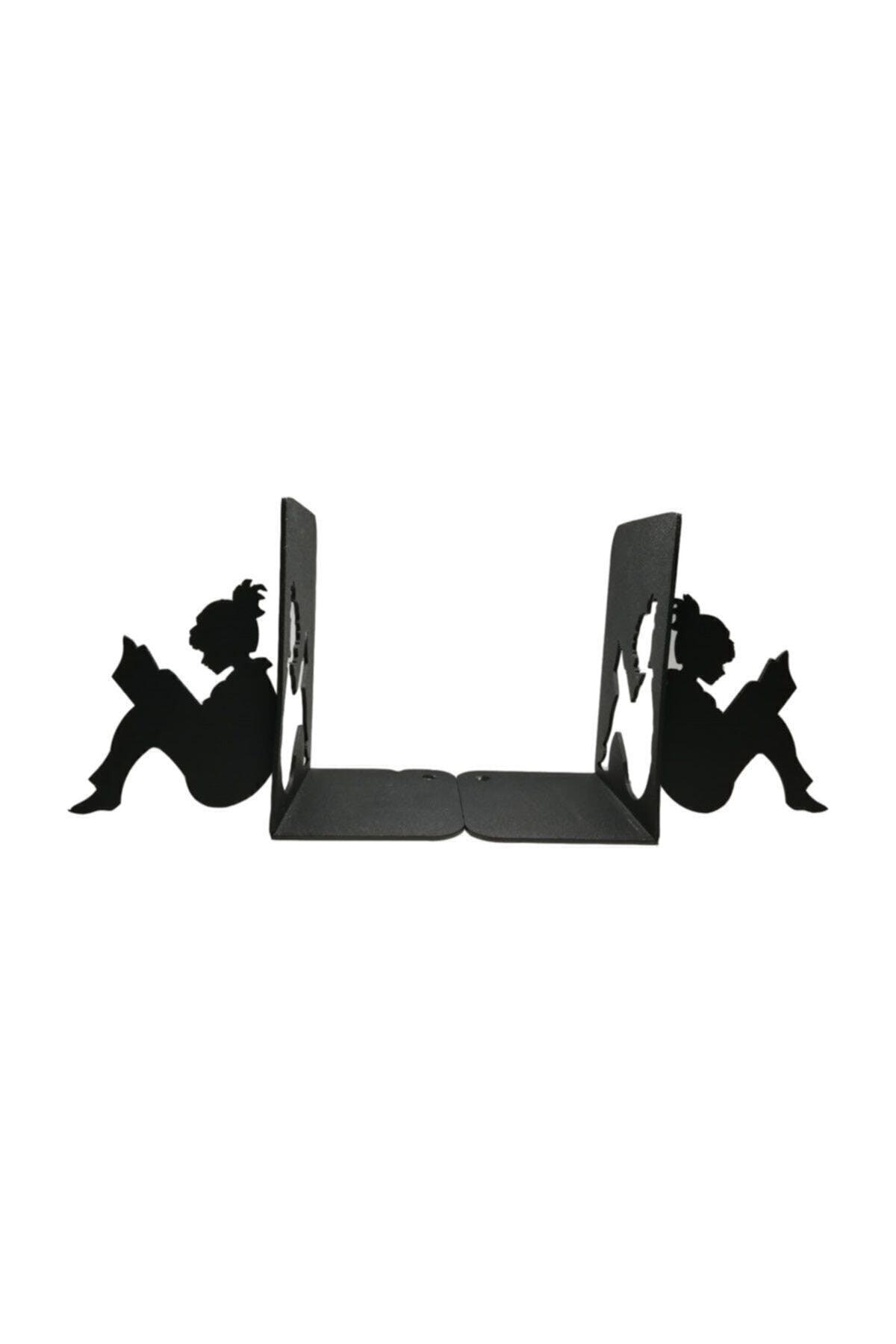 Stylish And Decorative Metal Book Holder With Reading Girl Figure, Book Support - Swordslife