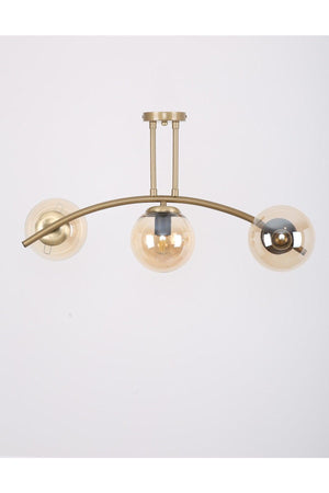 Bow Antique Painted 3 Lamp Honey Glass Chandelier - Swordslife