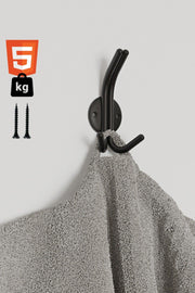 Bow Coat Rack And Robe Hook Matte Black
