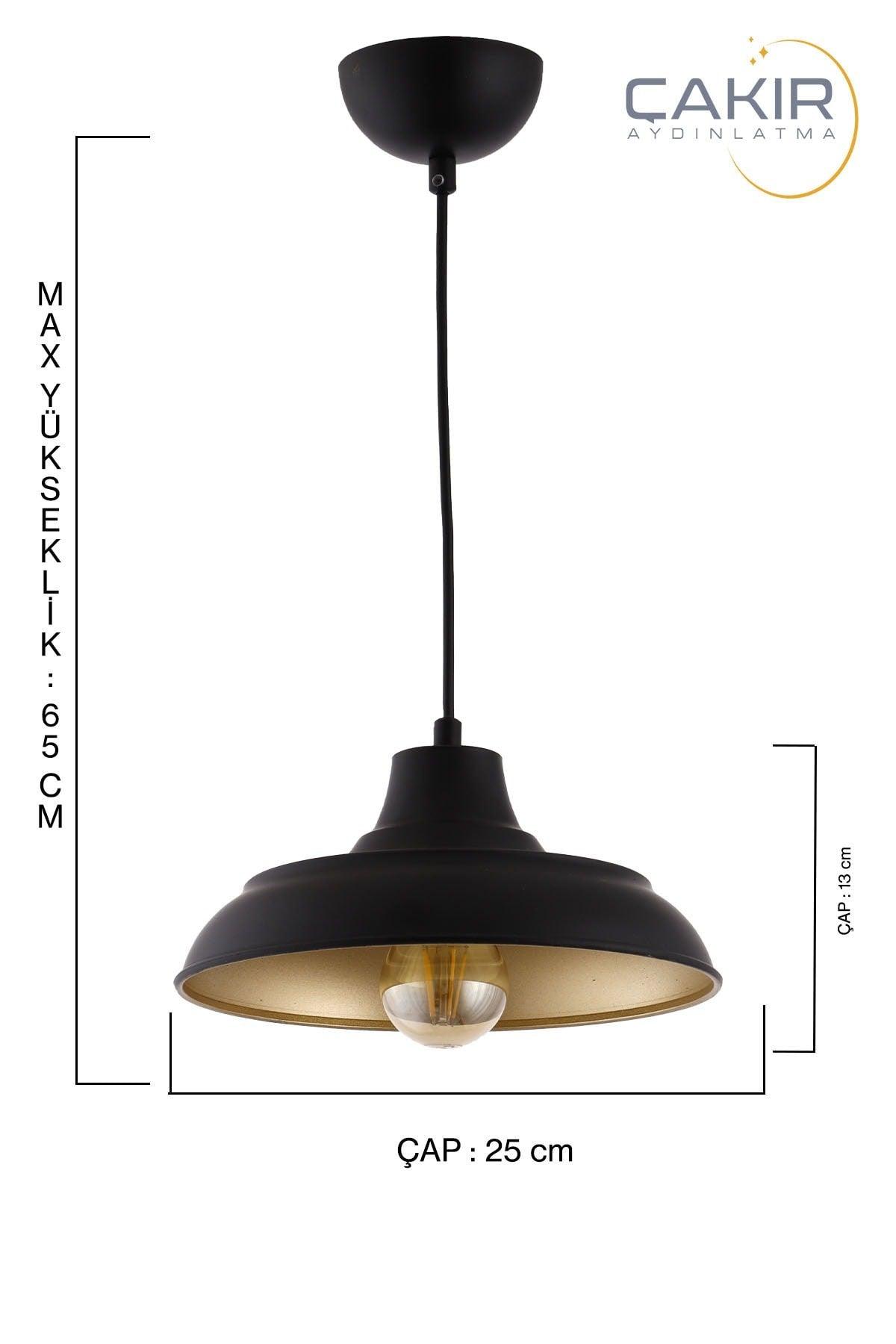 Bow Rolled Black Gold Single Pendant Lamp Chandelier - Çakır Chandelier - Swordslife