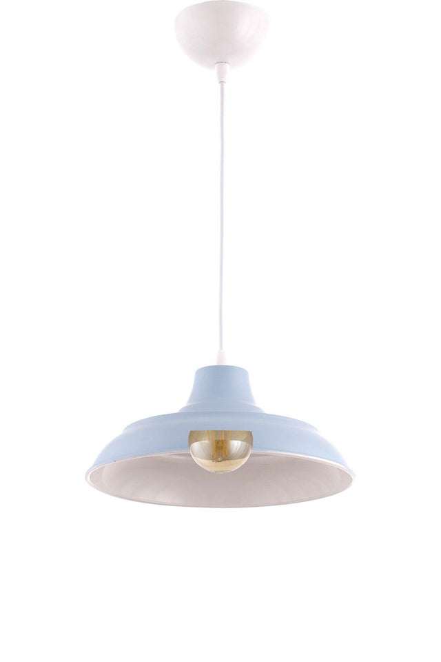 Bow Rolled Blue Single Pendant Lamp Chandelier - Çakır Chandelier - Swordslife