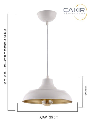 Bow Rolled White Gold Single Pendant Lamp Chandelier - Çakır Chandelier - Swordslife