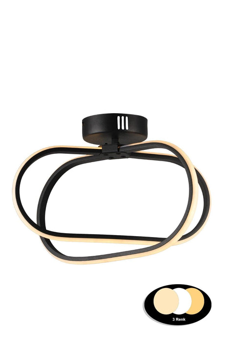 Lodge 3 Color Led Ceiling Mount Chandelier Black - Swordslife
