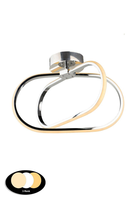 Loca 3 Color Led Ceiling Mount Chandelier Chrome - Swordslife