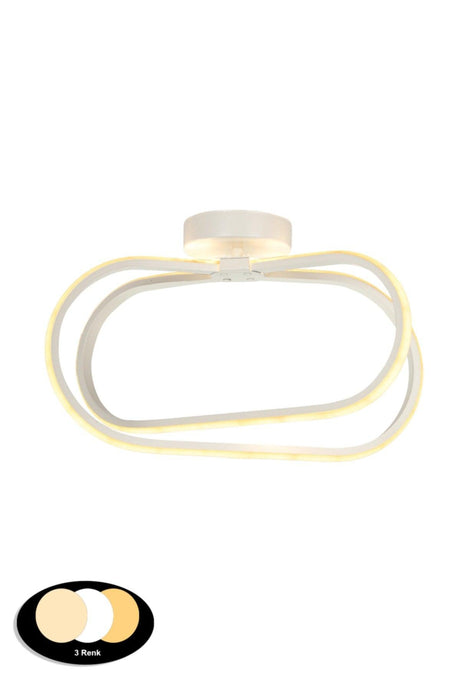 Lodge 3 Color Led Ceiling Mount Chandelier White - Swordslife