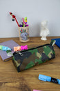 Pencil Case Camouflage Themed Triangle Design