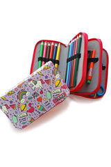 Pencil Case Unicorn-flamingo Patterned Kawai