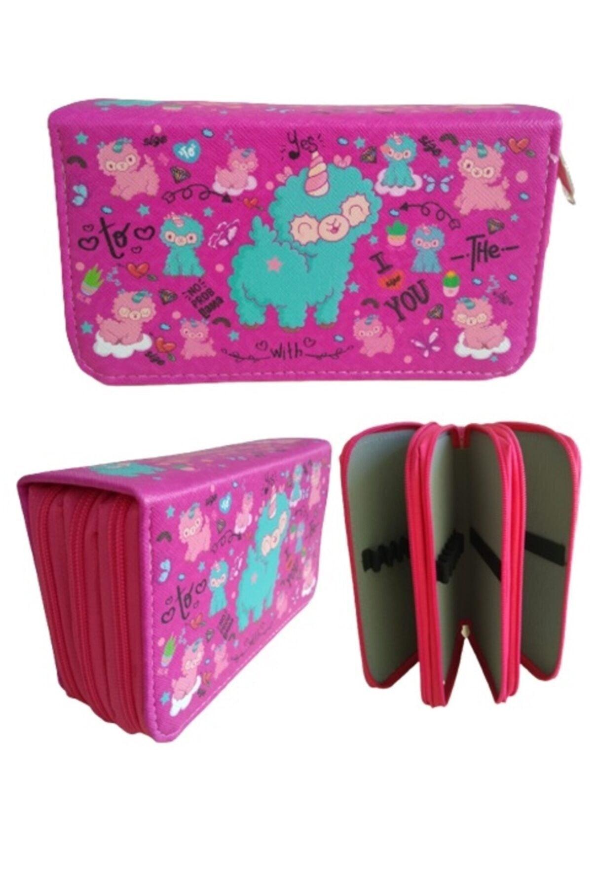 Box Pencil Case Lamacorn Kawaii Pattern