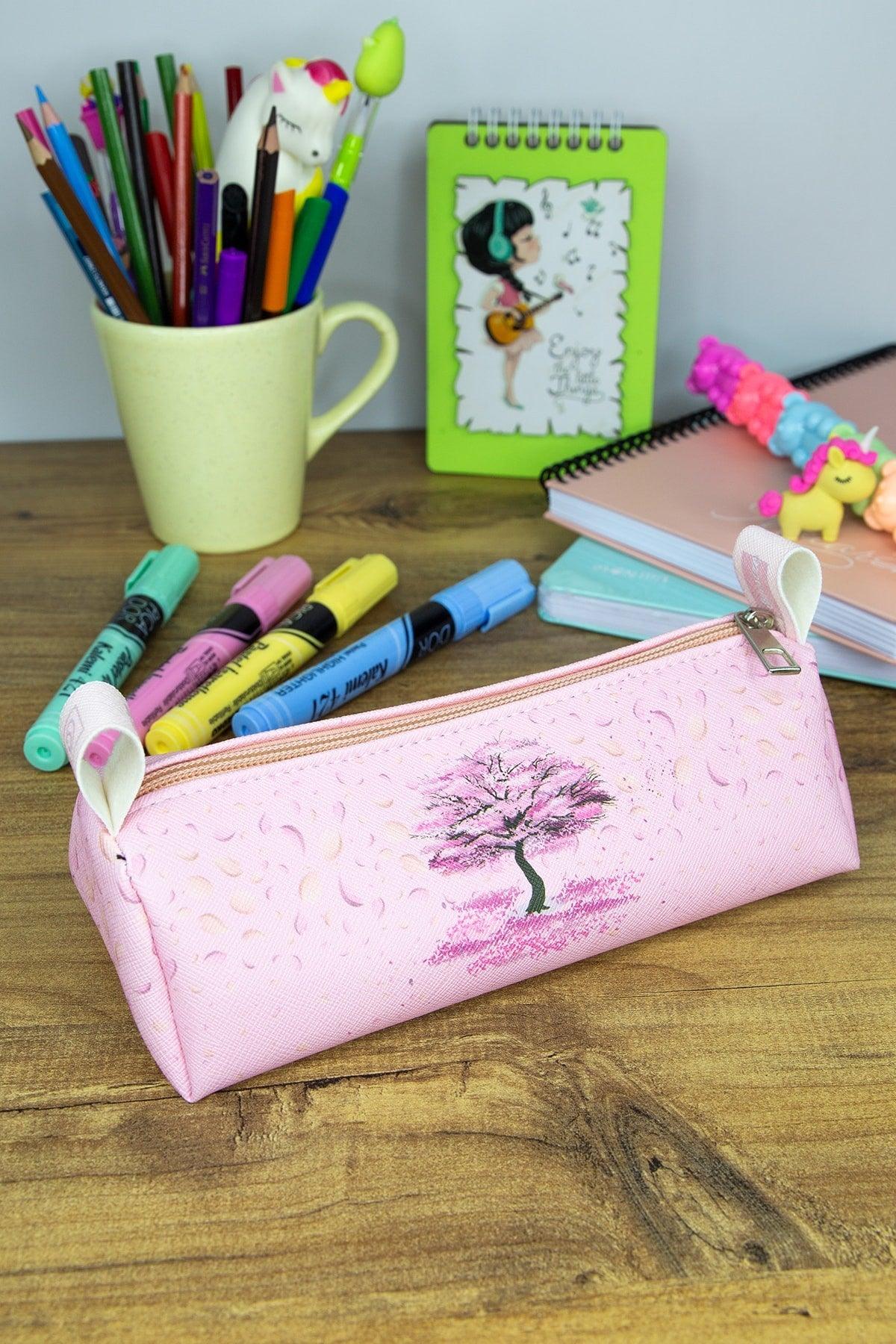 Pencil Case Sakura Cute Triangle Design Vegan