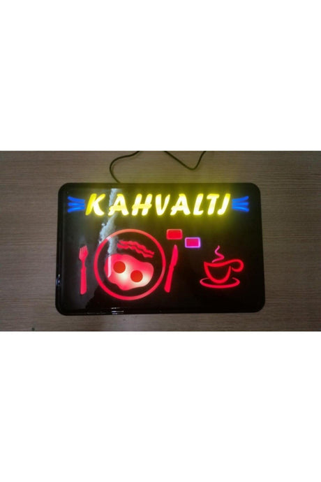Breakfast Led Signage 47x30 Cm 16 Colors With Remote