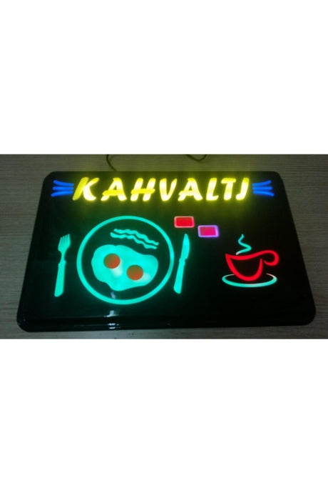 Breakfast Led Signage 47x30 Cm 16 Colors With Remote