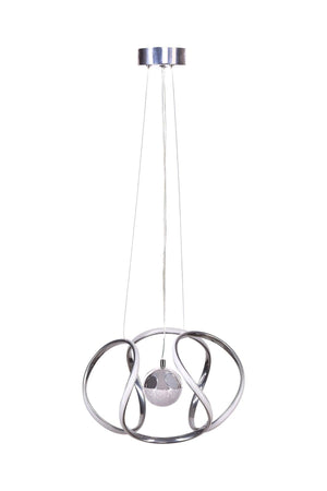 Bretzel Led Chandelier Silver - Swordslife
