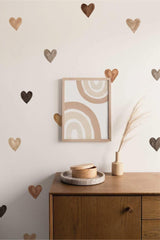 Brown Hearts Wall Sticker - Swordslife