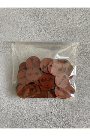 Brown Round With Love Presentation Leather