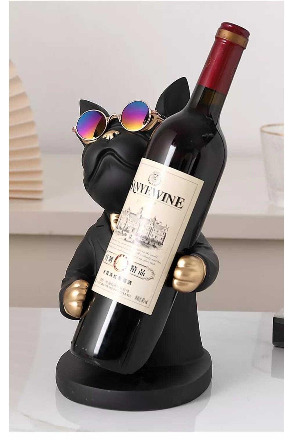 Bulldog Dog Wine Rack Trinket Wine Holder Decorative Wine Rack - Swordslife