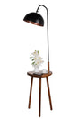 Wooden Floor Lamp with Bunch Table Walnut Retro 3 Headed - Swordslife