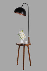 Wooden Floor Lamp with Bunch Table Walnut Retro 3 Headed - Swordslife