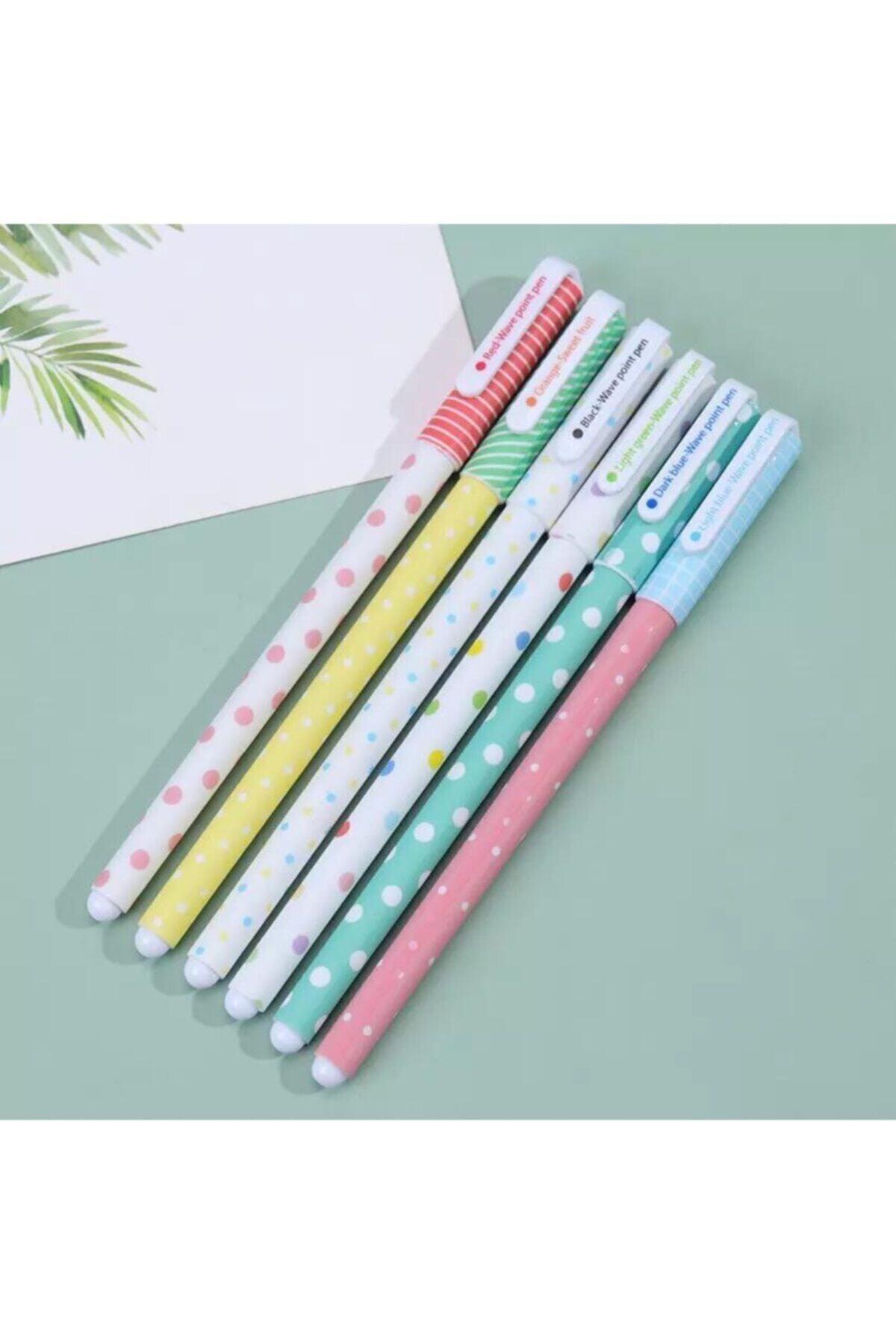 Polka Dot Colored Pencil Set 6 Gel