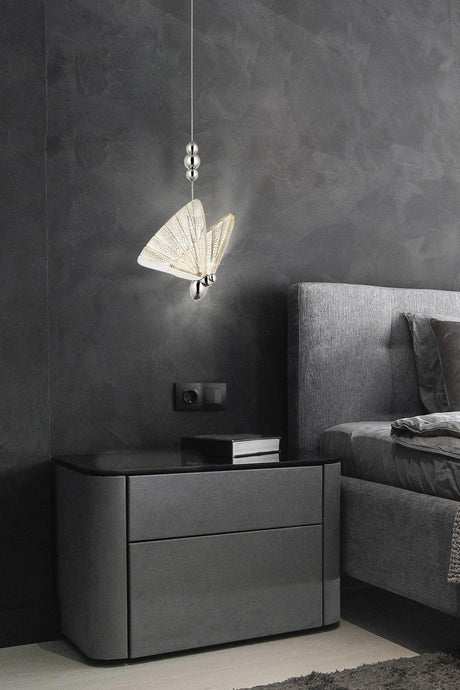 Butterfly 20 Cm 3 Color Led Chrome Single Chandelier - Swordslife