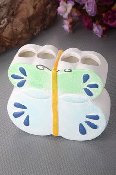 Butterfly-patterned toothbrush holder in polyester