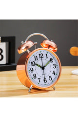 Large Size Metal Nostalgic Alarm Alarm Desk Clock With Phosphor Light - Swordslife