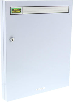 Light Gray Key Cabinet with 72 Hooks – Includes Folding Inner Panel and 2 Keys