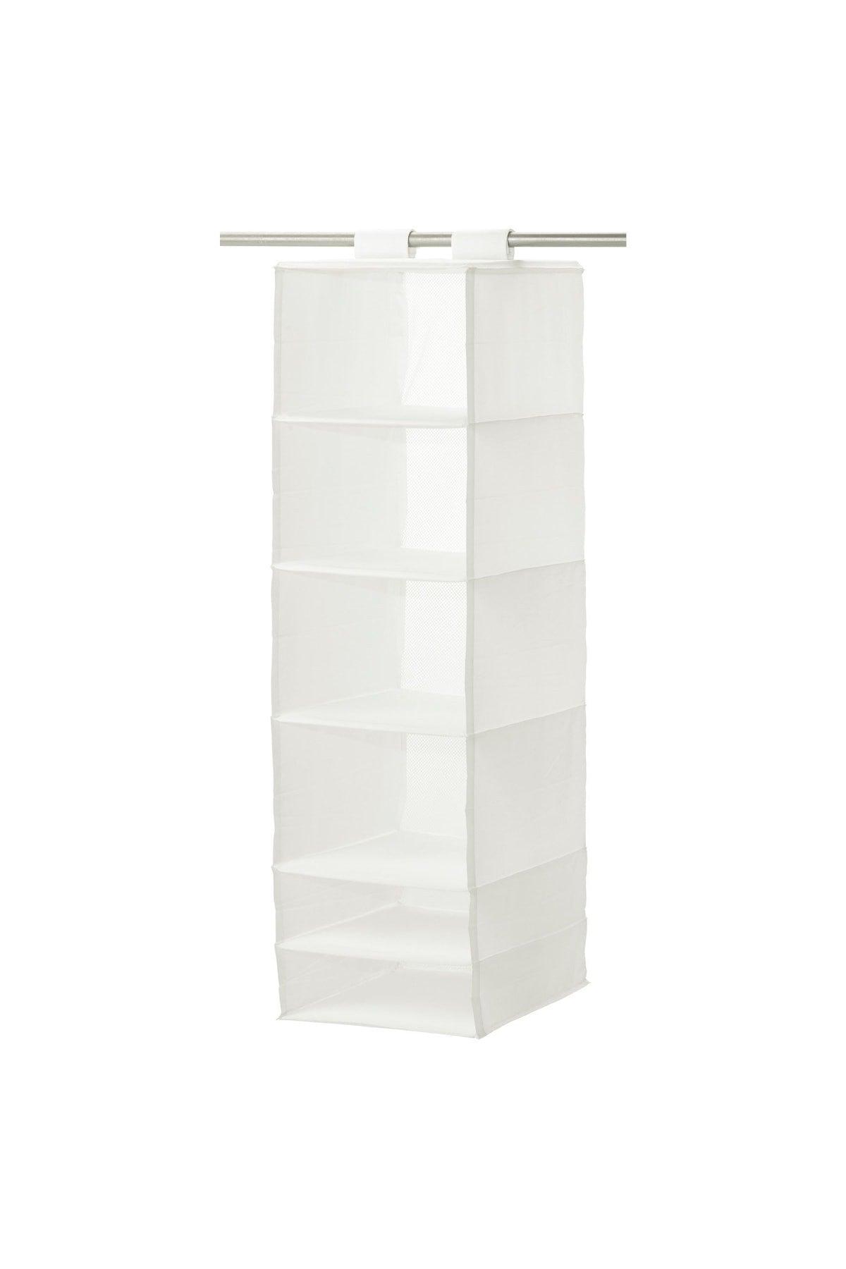 Cabinet Shelf with Hanging Organizer Compartment Ikea A Quality 35x125cm Fabric: 100% Polyester White - Swordslife