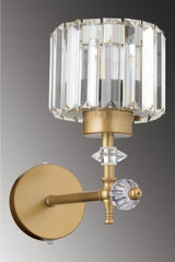 Cabo Single Tumbled Y-10 Crystal Stone Wall Sconce - Swordslife