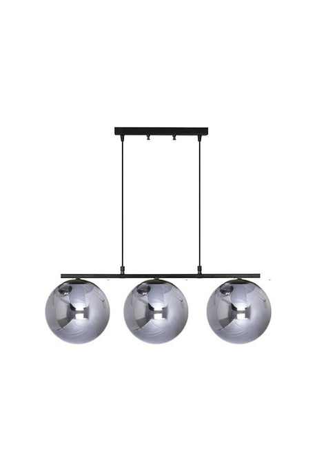 Caesar Schwarz Farbe Füme Globe Glas Modern Design Esstisch Top - Salon 3 Lü Kronleuchter - Swordslife