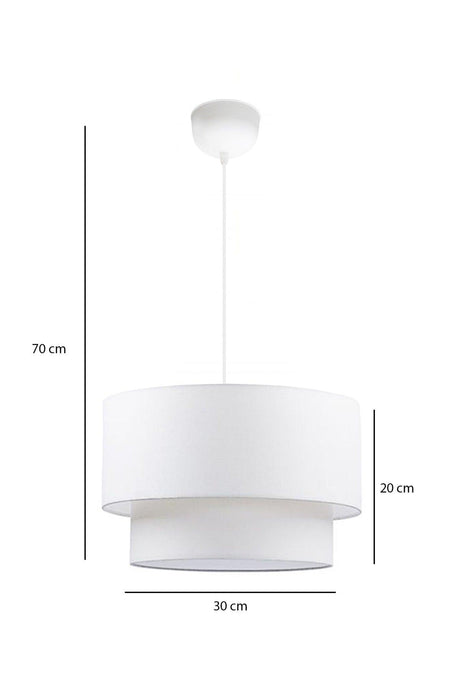 Cake Pendant Light White Fabric Chandelier Ayd-2563 - Swordslife