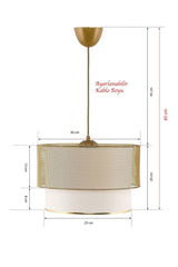 Caliner Chandelier Gold White Mdrn-45 - Swordslife