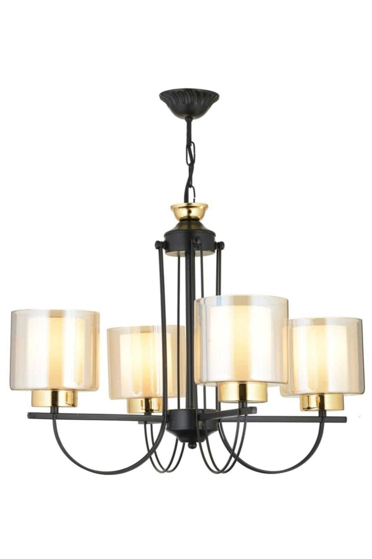 Call 4 Pack Black Double Glass Luxury Upward Facing Chandelier - Swordslife