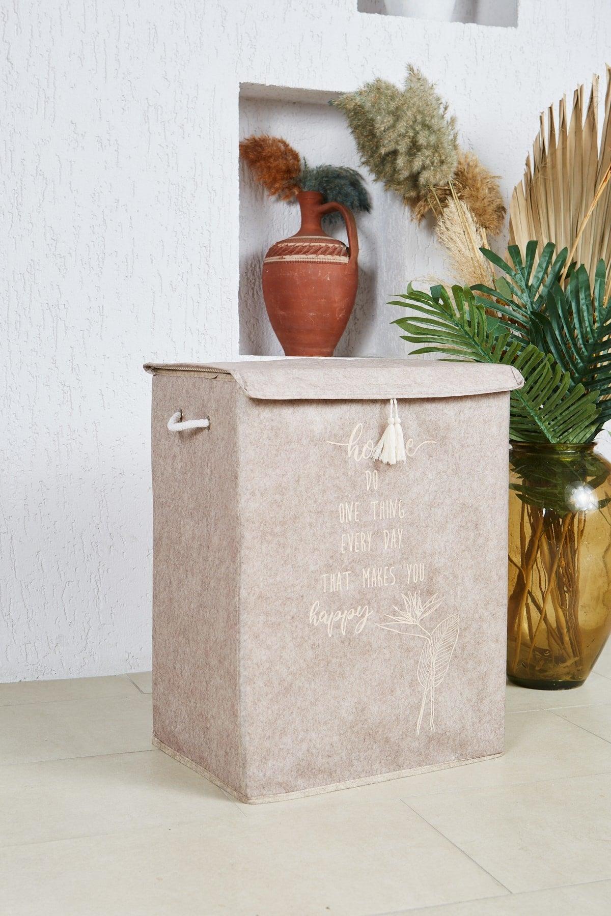 Laundry Basket Felt Dirty Basket 41x30x55