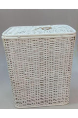 Laundry Basket,rattan White Autumn, Small - Swordslife