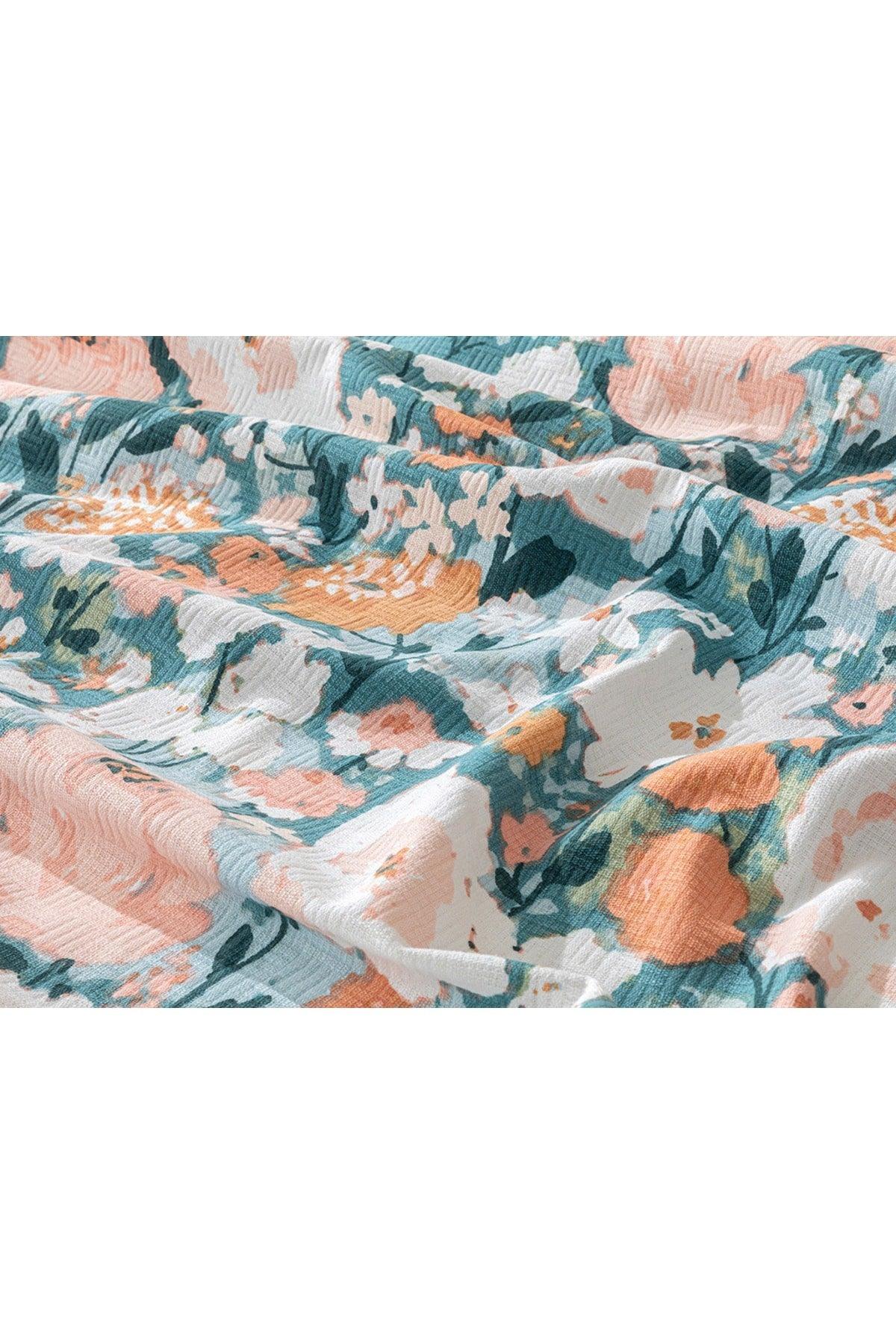 Camellia Printed Double Pique 200x220 Cm Peach - Swordslife