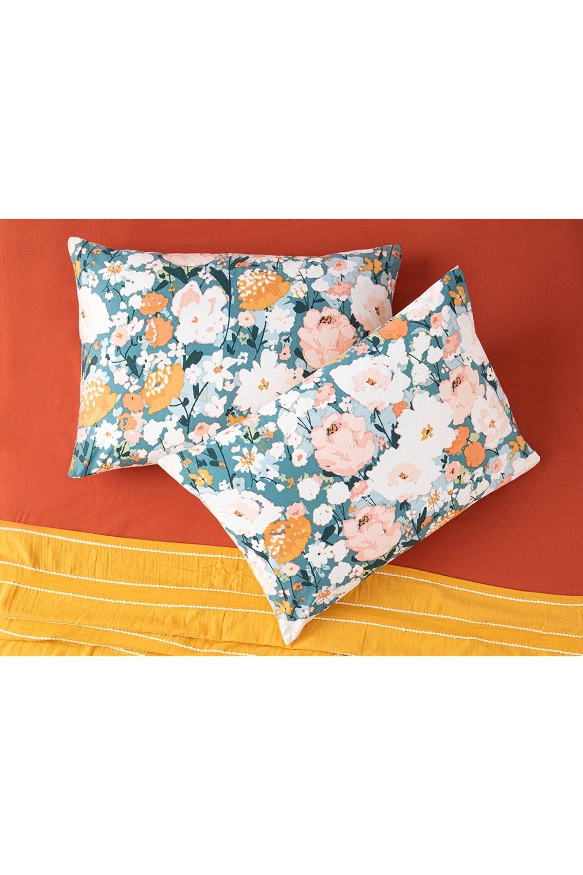 Camellia Cotton 2-Pack Pillowcase 50x70 Cm Peach - Swordslife