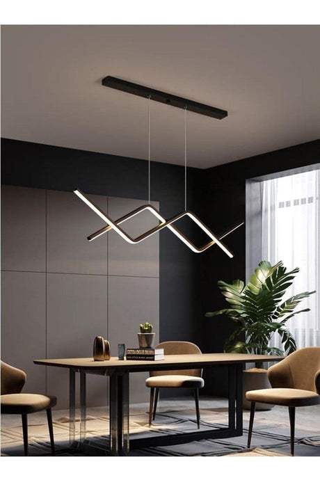 Cameron Black Modern Pendent New White Ultra Super Led Chandelier - Swordslife