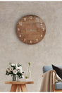 Diameter 27 Cm Dark Wood Decorative Glass Clock - Swordslife