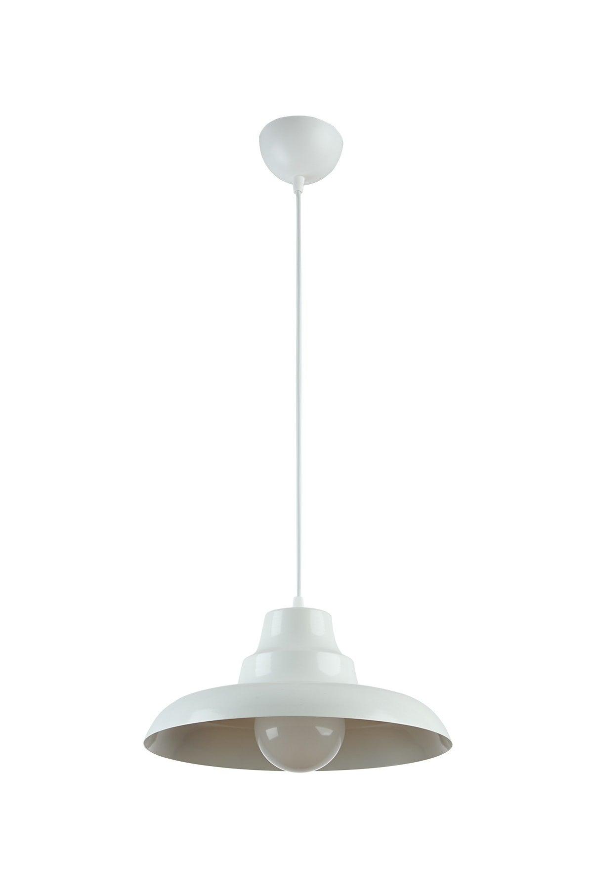 Carmen Special Design(DIA 30 CM)modern Sports Decorative Cafe-kitchen White Inside White Single Pendant Lamp Chandelier - Swordslife