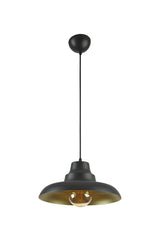 Carmen Special Design (DIA 30 CM)modern Sports Decorative Cafe-kitchen Black Inside Gold Single Pendant Lamp Chandelier - Swordslife