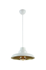 Carmen Special Design (DIA 30 CM) Modern Sports Decorative Cafe-kitchen White Inside Gold Single Pendant Lamp Chandelier - Swordslife