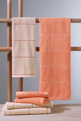 Carmine Set Desert - Extra Soft, Modern 100% Cotton 50x90 - 70x140cm. Bath Towel Set - Swordslife