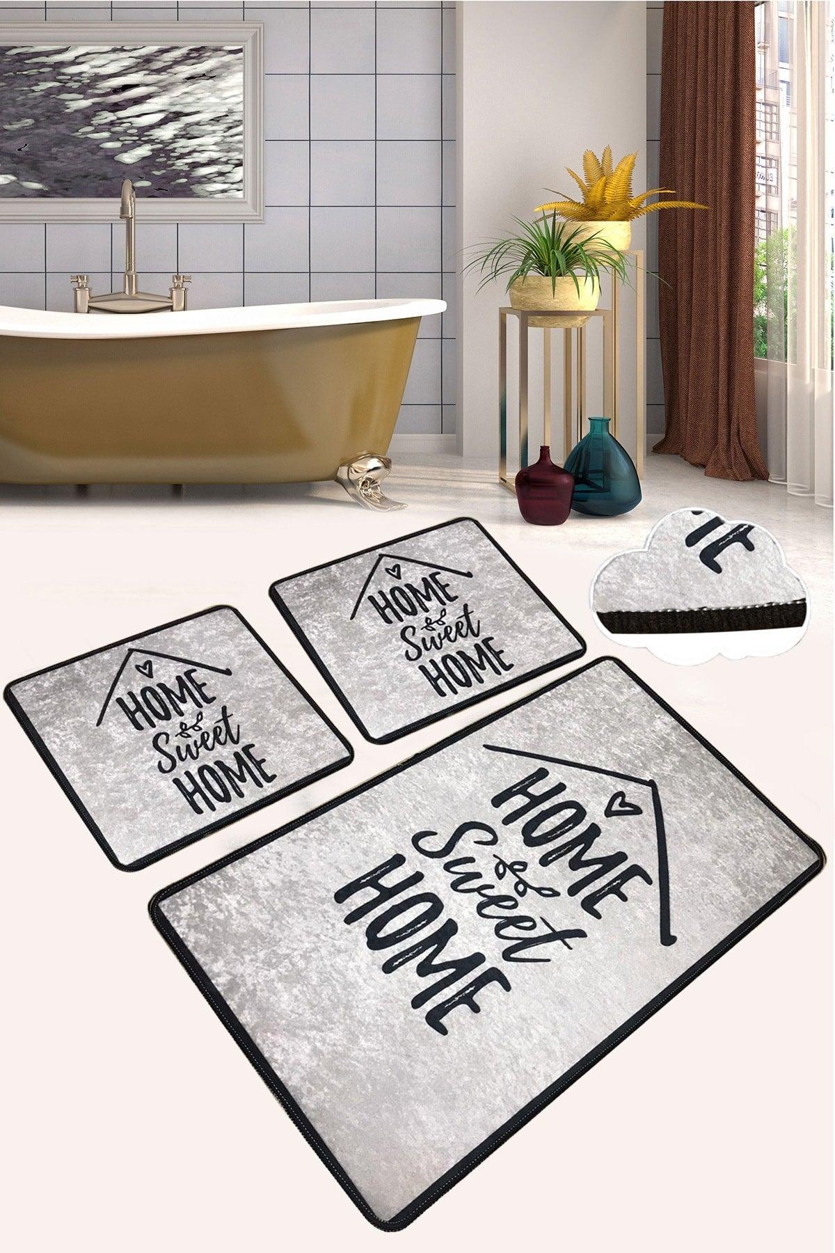 Casa Djt Set of 3 Bathroom Carpet Mats Non-Slip Base Washable Closet Set - Swordslife