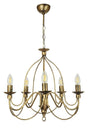 Castle 5 Black Yellow Patina Chandelier - Swordslife