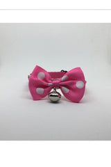 Bowtie Cat Collar Pink Polka Dot