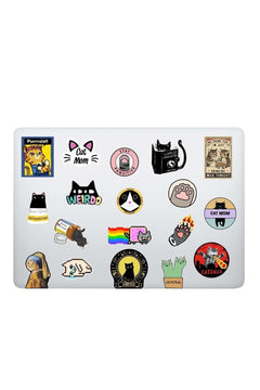 Cat Design Laptop and Tablet Sticker Set – 10 Pieces